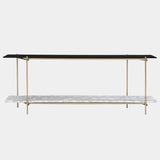 Coradia Glass, Marble & Bronze Console Table