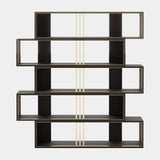 Laskasas Emy Bookshelf: Matte Smoked Oak Luxury Bookshelf