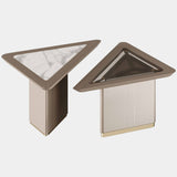 The Private Label Stern Centre Table with Carrara Mable & Smoked Glass Top