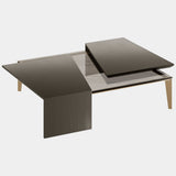 The Private Label Pawson Centre Table: Smoked Glass & Brass