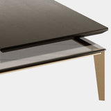 The Private Label Pawson Centre Table: Smoked Glass & Brass