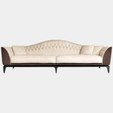 Visionnaire's Freyr Sofa: The epitome of modern luxury. This Italian-designed sofa features a seamless shell design, two-tone leather upholstery with contrasting stitching, and plush Memory Foam® seating for unparalleled comfort.