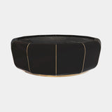 Luxxu Darian Coffee Table in polished brass, Nero Marquina marble and black glossy lacquer