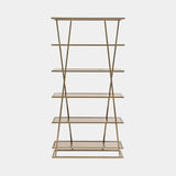 Harper Brown Tinted Glass Shelving Unit, front view