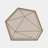 Harper Brown Tinted Glass Side Table, top view