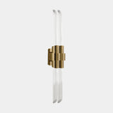 Luxury Gold & Crystal Wall Sconce - Celeste with Ribbed Design
