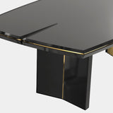 Polished Brass & Black Lacquer Luxury Grand Dining Table