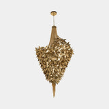 Luxxu McQueen II Chandelier in gold plated brass and amber crystal glass