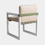 Saccu Outdoor Nickel-Plated Dining Chair