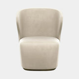 Serenity High Back Occasional Tub Chair: ivory velvet (Cat A)