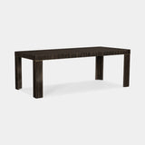 Striated Ebony Extendable Luxury Dining Table in Striated Ebony with Lucent Bronze trim