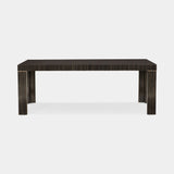 Striated Ebony Extendable Luxury Dining Table, front view