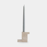 101 Copenhagen Brick Candle Holder, Tall, Limestone (view 7)