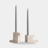 101 Copenhagen Brick Candle Holder, Tall, Limestone (view 8)