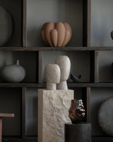 101 Copenhagen Head Sculpture, Medio, Silver Travertine (view 4)