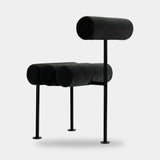 101 Copenhagen Hiro Dining Chair, Black Frame, Peat (view 6)
