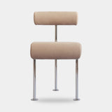 101 Copenhagen Hiro Dining Chair, Stainless Steel, Nubuck