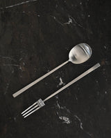 101 Copenhagen Kogei Salad Servers, Brushed Steel (view 4)