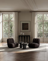 101 Copenhagen Trumpet Table, Tall, Silver Travertine (view 2)