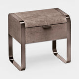 Arcetta Leather Wrapped Luxury Bedside Table
