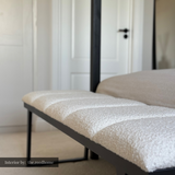 Ponce Bench - Chex Polar Bouclé