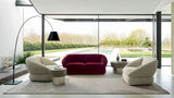 Ditre Italia Alta Armchairs in cream textured fabric, room view