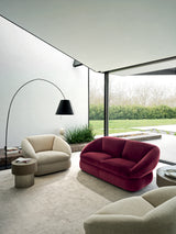 Ditre Italia Alta Armchair in cream textured fabric, second view