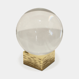 Castro Lighting Sphere Sculpture in polished brass, available from Touched Interiors UK