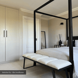 Ponce Bench - Chex Polar Bouclé