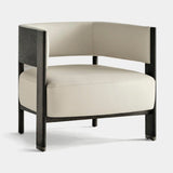 Coleccion Alexandra Jude Armchair in leather 08 with a midnight frame