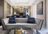 Coleccion Alexandra Bowie Deep-Buttoned Sofa, seventh view