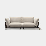 Coleccion Alexandra Boho Sofa in Neosuede Sand fabric with a midnight finish