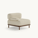 Mezzo Collection Austin Outdoor Armchair, Rubelli Archimede Avorio fabric, available from Touched Interiors UK