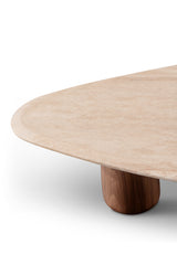 Basilca Coffee Table - Walnut Travertine