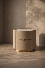 Ritz Bedside Table - White Marble