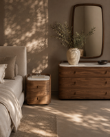 Vertu Bedside Table - Walnut