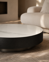 Coin Coffee Table - White Marble