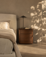 Blade Bedside Table - Dark Walnut