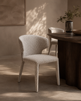 Vela Dining Chair - Chex Steam Bouclé