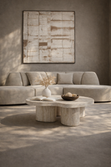 Lilac Coffee Table - Faux Travertine