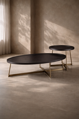Lane Coffee Table - Smoke Oak/Gold