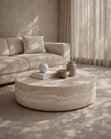 Ciladro Coffee Table - Faux Travertine - Large