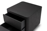 Coin Bedside Table - Smoke Oak