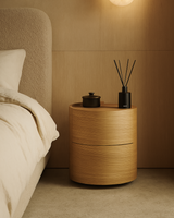 Dexter Bedside Table - Ash Oak - Pair