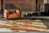 Serge Lesage Flux Brick Rug in brick, room view
