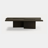 Dolmen Fenton Coffee Table in black oak, hand-carved textured legs, second view