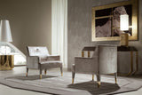 Giorgio Collection Infinity Occasional Chair in grey velvet, room view