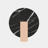 José Nero Marquina Polished Marble Circular Wall Light