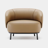 Domkapa Juliet Armchair, rupert Terra fabric with a Black Texturized frame