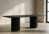 Lantine 240 Dining Table - Black Oak